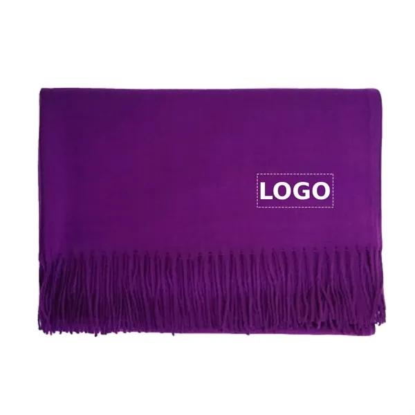 Polyester solid color women scarf plus 1 color embroidery logo on... from ASI 37218 Athena Promo (tm)