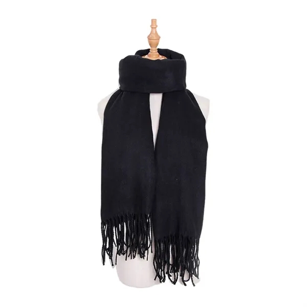 Polyester solid color women scarf plus 1 color embroidery logo on... from ASI 37218 Athena Promo (tm)