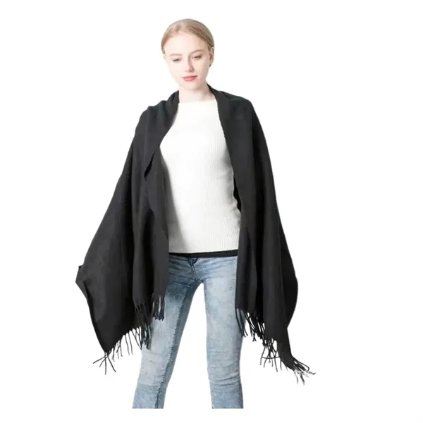 Polyester solid color women scarf plus 1 color embroidery logo on... from ASI 37218 Athena Promo (tm)