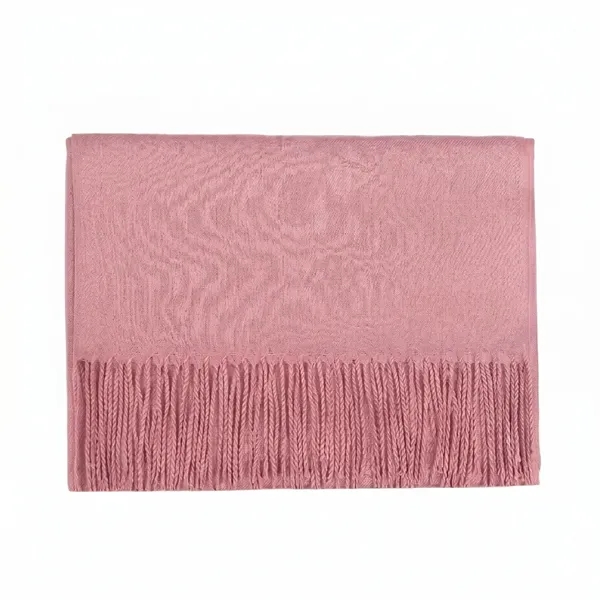 Polyester solid color women scarf plus 1 color embroidery logo on... from ASI 37218 Athena Promo (tm)