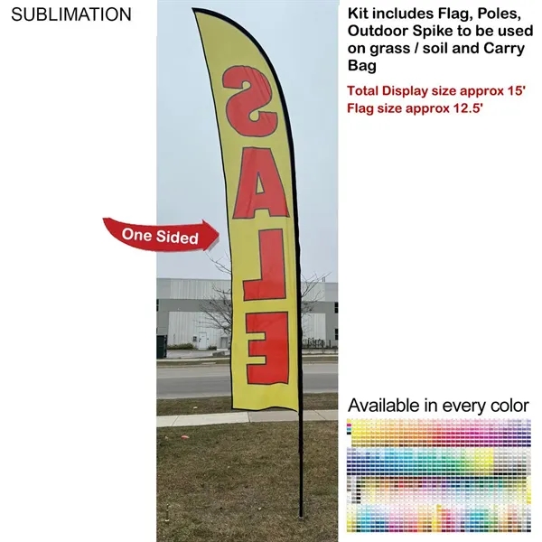 15' Large Feather Flag Kit, Full Color Graphics One Side, Outdoor... from ASI 53509 FIEL-Fairdeal Import & Export / FIEL