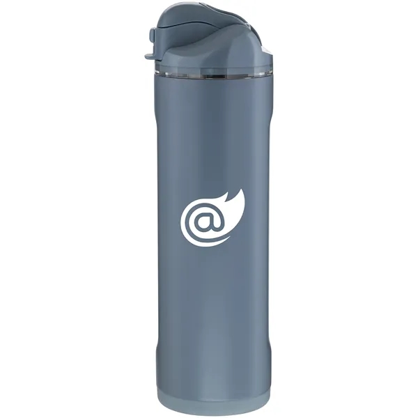 24 oz stainless steel water bottle with dual lid, straw and... from ASI 51197 ETS Express, LLC