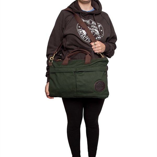 USA Made Book Bag made from durable 15-ounce canvas and leather... from ASI 46170 Compass Industries Inc