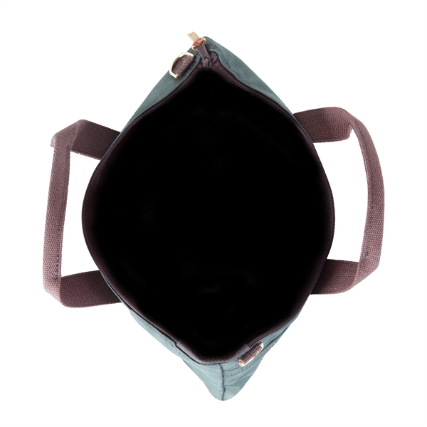 USA Made Book Bag made from durable 15-ounce canvas and leather... from ASI 46170 Compass Industries Inc