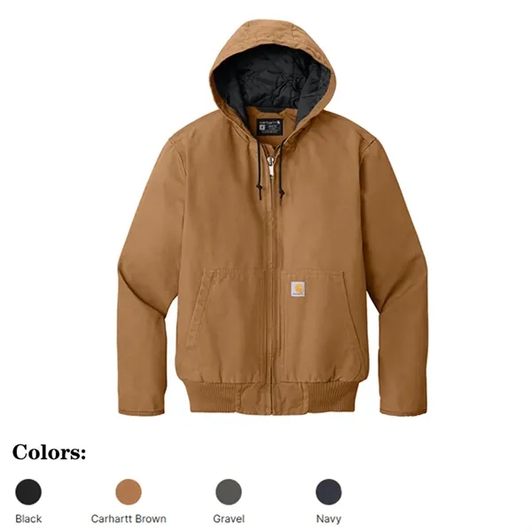 Heavy-duty Carhartt jacket built for cold weather work and branded outerwear.... from ASI 72657 Active Life Promo / Active Life