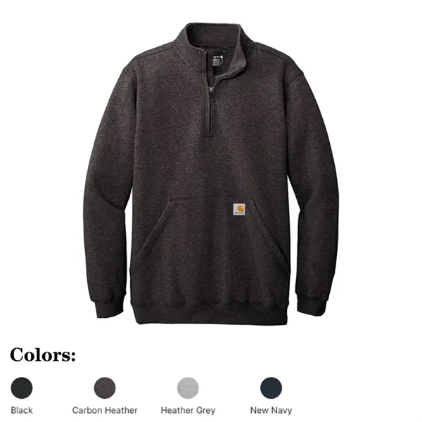 Durable Carhartt 1/4-zip sweatshirt made for work crews and branded everyday... from ASI 72657 Active Life Promo / Active Life