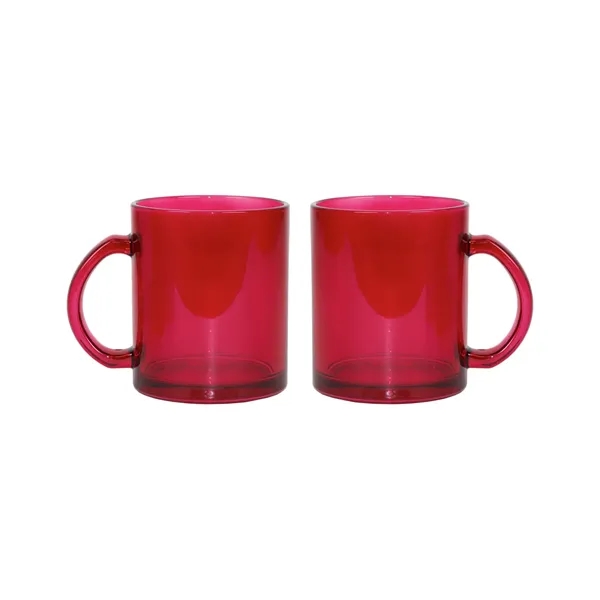 12oz colorful glass Menagerie mug.... from ASI 52475 Xpres LLC