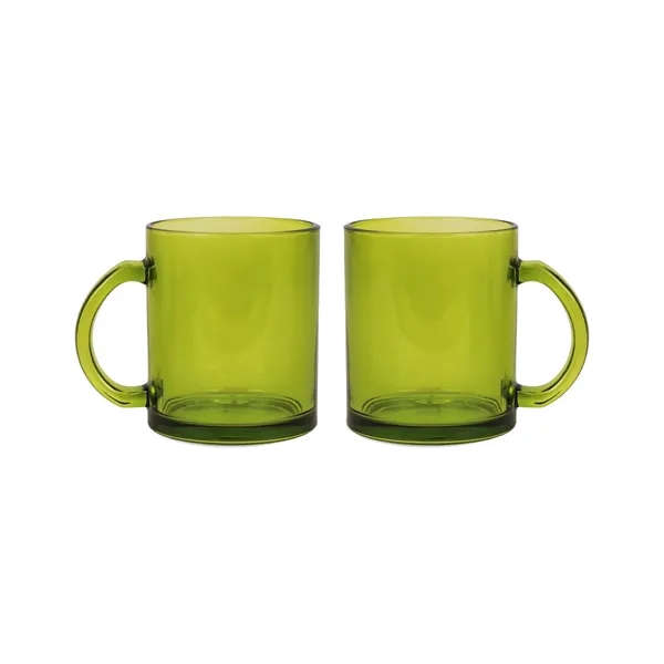 12oz colorful glass Menagerie mug.... from ASI 52475 Xpres LLC