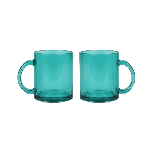 12oz colorful glass Menagerie mug.... from ASI 52475 Xpres LLC