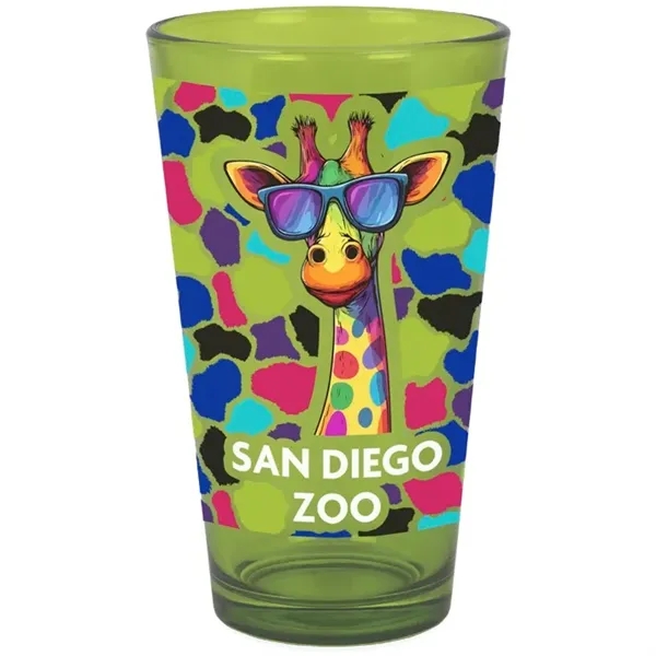 17oz colorful glass Menagerie pint glass.... from ASI 52475 Xpres LLC