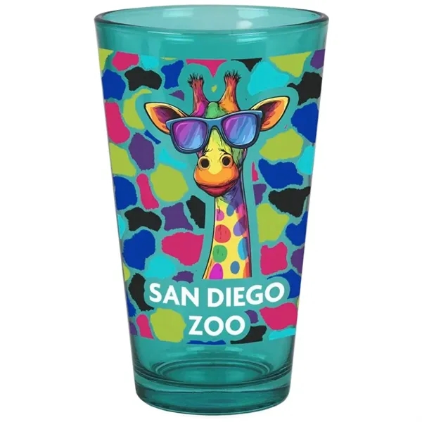 17oz colorful glass Menagerie pint glass.... from ASI 52475 Xpres LLC