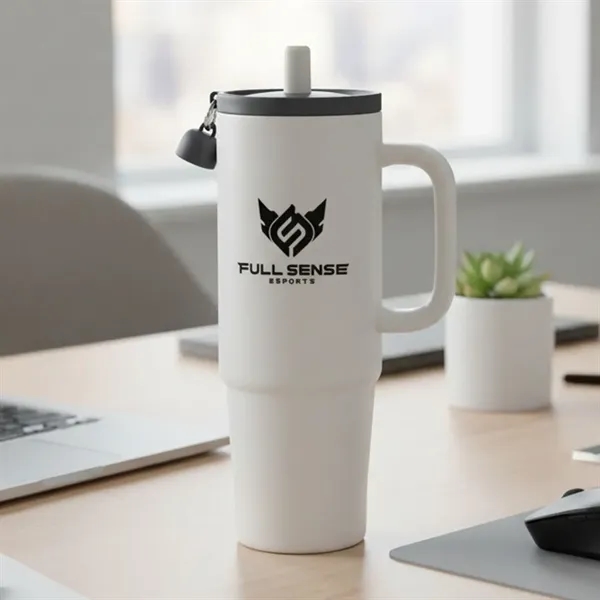 The Kentia Stainless Steel Tumbler with Straw & Charm Holder -... from ASI 84592 St Regis Group
