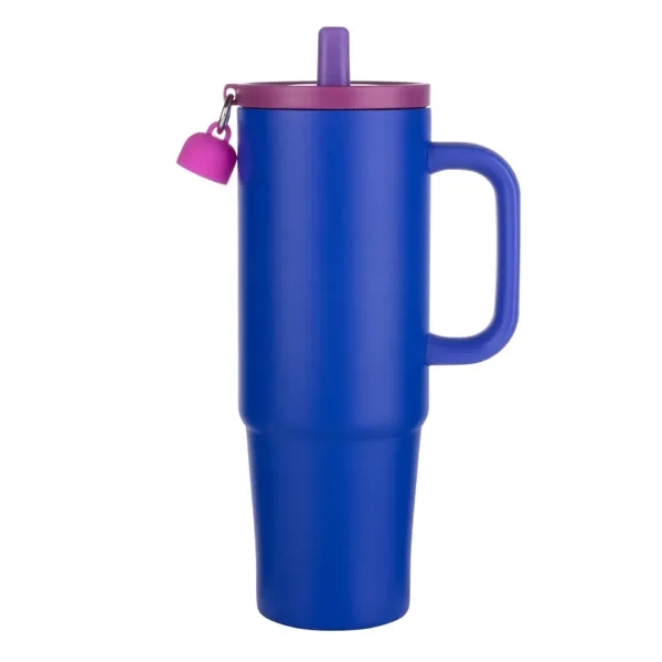 The Kentia Stainless Steel Tumbler with Straw & Charm Holder -... from ASI 84592 St Regis Group