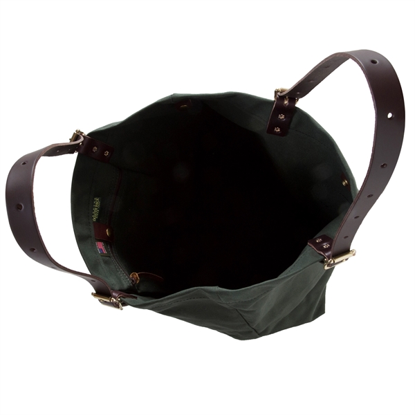 USA Made Book Bag made from durable 15-ounce canvas and leather... from ASI 46170 Compass Industries Inc