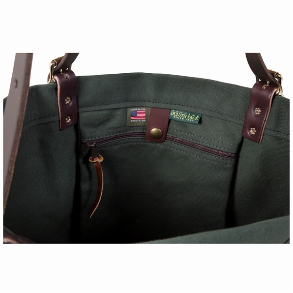 USA Made Book Bag made from durable 15-ounce canvas and leather... from ASI 46170 Compass Industries Inc