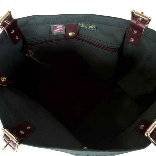 USA Made Book Bag made from durable 15-ounce canvas and leather... from ASI 46170 Compass Industries Inc
