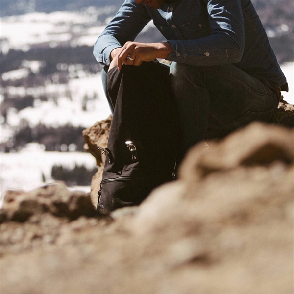 USA Made Book Bag made from durable 15-ounce canvas and leather... from ASI 46170 Compass Industries Inc