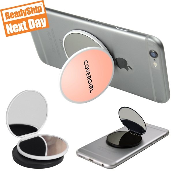 Mobile compact mirror, phone grip, and stand.... from ASI 62124 iClick, Inc. / iClick®