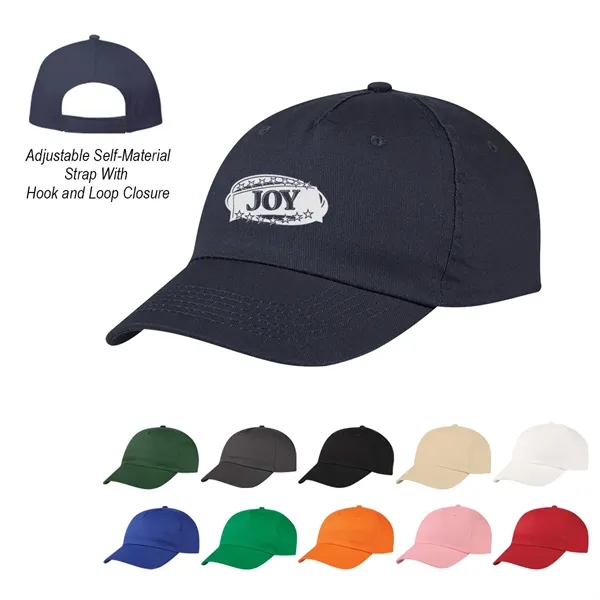 100% Cotton Twill Cap, 5 Panel, Medium Profile, Unstructured Crown &... from ASI 61125 Hit Promotional Products / Hit®