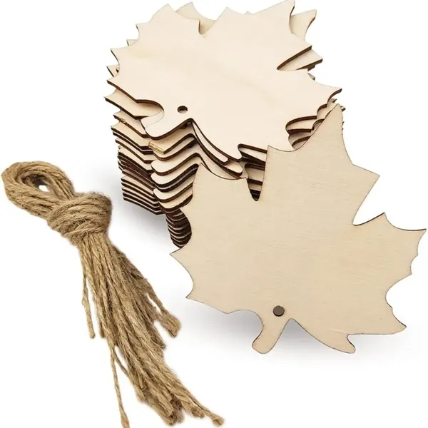 Small, laser-engraved maple leaf wood crafts with a blank side for... from ASI 98766 Yanlee Trading Co Ltd