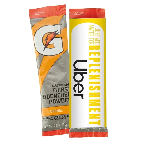 Single serve Gatorade® Packet measuring 1.375" x .375" x 5.625" with... from ASI 71685 Midnite Snax®