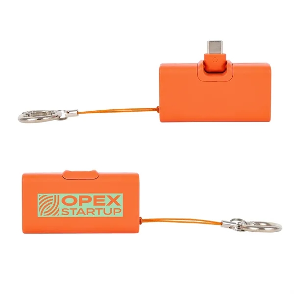 Item #EPB-BJ26 Bijou 1200mAh UL Listed Power Bank with USB-C Tip & Keyring