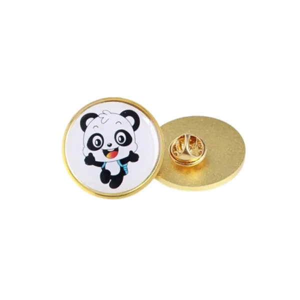 0.98-inch round butterfly clutch epoxy pin plus full color epoxy dome... from ASI 37218 Athena Promo (tm)