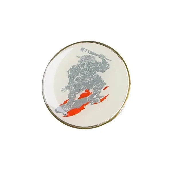 0.98-inch round butterfly clutch epoxy pin plus full color epoxy dome... from ASI 37218 Athena Promo (tm)