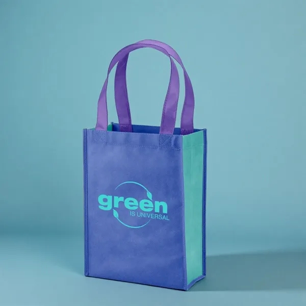 Color combination non-woven mini tote with 18" reinforced handles.... from ASI 52840 Evans Manufacturing