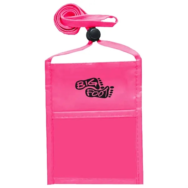 Single pocket wallet with front clear window, zipper closure and adjustable... from ASI 39552 BEL Promo