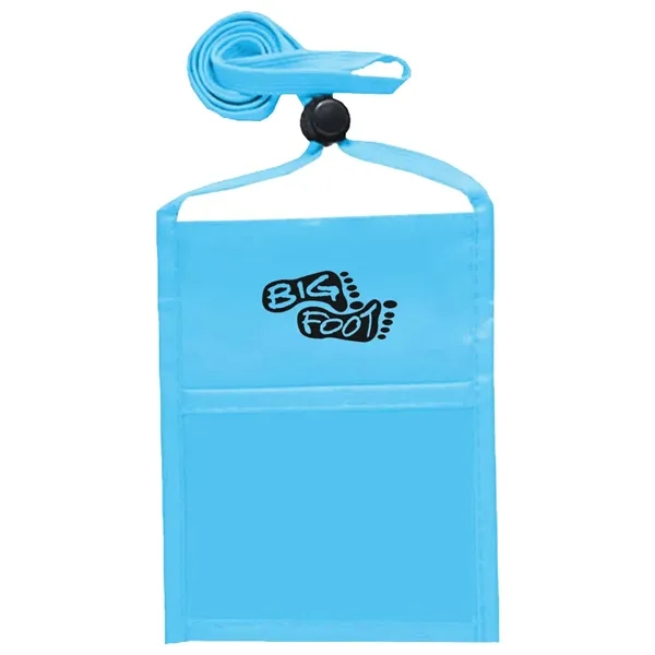 Single pocket wallet with front clear window, zipper closure and adjustable... from ASI 39552 BEL Promo