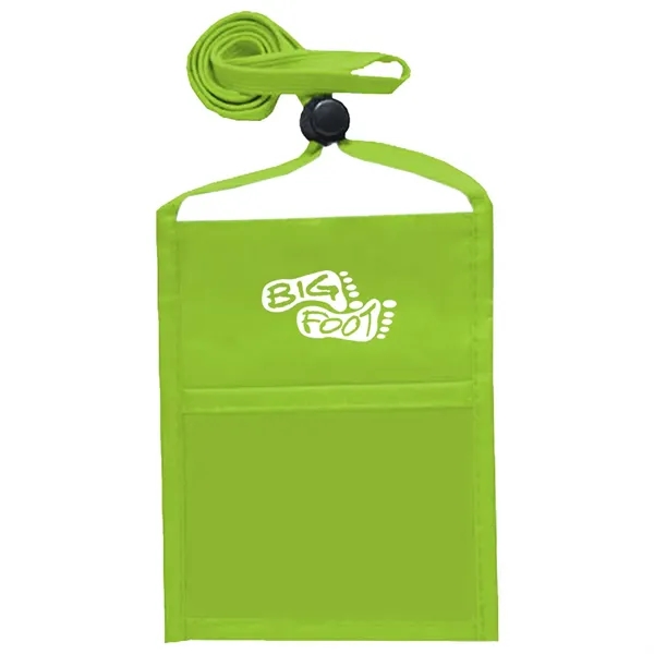 Single pocket wallet with front clear window, zipper closure and adjustable... from ASI 39552 BEL Promo
