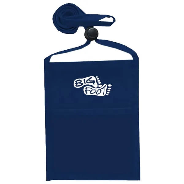 Single pocket wallet with front clear window, zipper closure and adjustable... from ASI 39552 BEL Promo