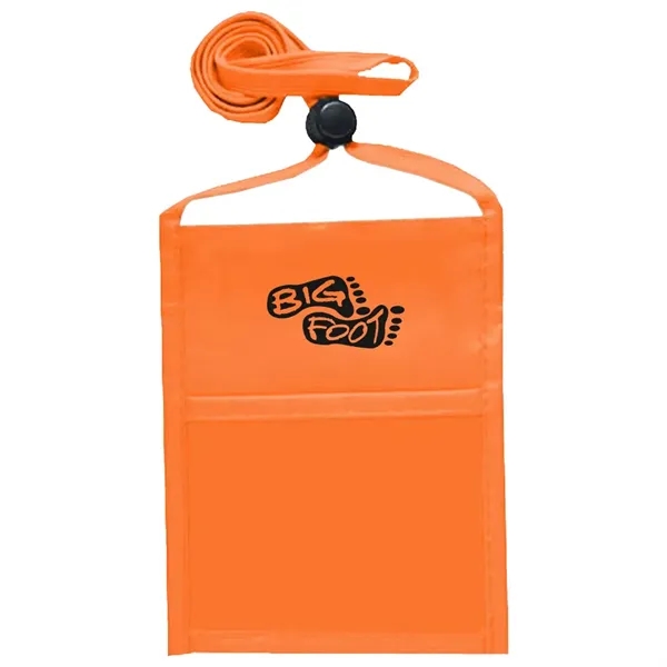 Single pocket wallet with front clear window, zipper closure and adjustable... from ASI 39552 BEL Promo