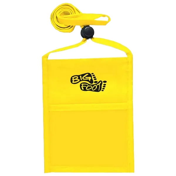 Single pocket wallet with front clear window, zipper closure and adjustable... from ASI 39552 BEL Promo