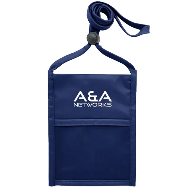 Neck wallet with zipper pocket and pen holder.... from ASI 39552 BEL Promo