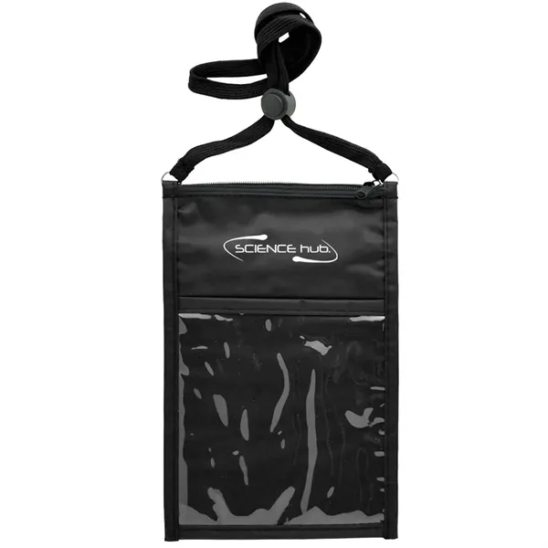 5.25" x 8.5" double pouch neck wallet with clear front and... from ASI 39552 BEL Promo