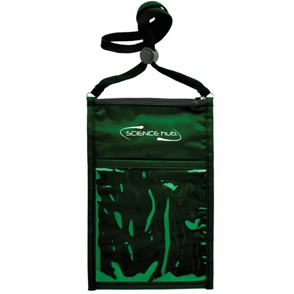 5.25" x 8.5" double pouch neck wallet with clear front and... from ASI 39552 BEL Promo
