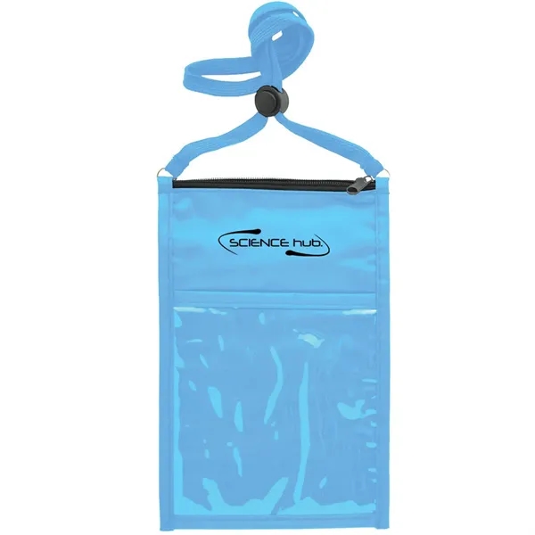 5.25" x 8.5" double pouch neck wallet with clear front and... from ASI 39552 BEL Promo