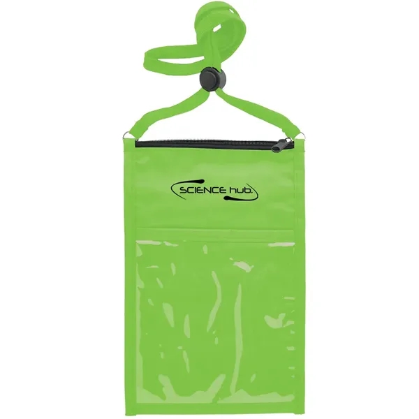5.25" x 8.5" double pouch neck wallet with clear front and... from ASI 39552 BEL Promo