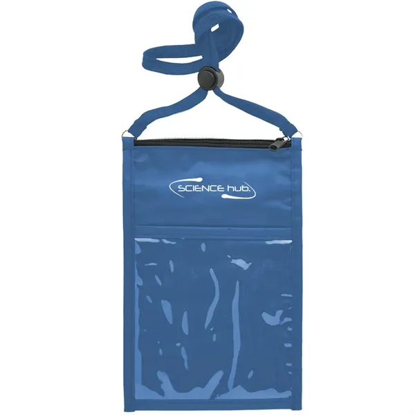 5.25" x 8.5" double pouch neck wallet with clear front and... from ASI 39552 BEL Promo