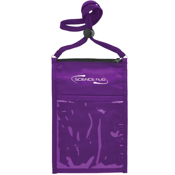 5.25" x 8.5" double pouch neck wallet with clear front and... from ASI 39552 BEL Promo