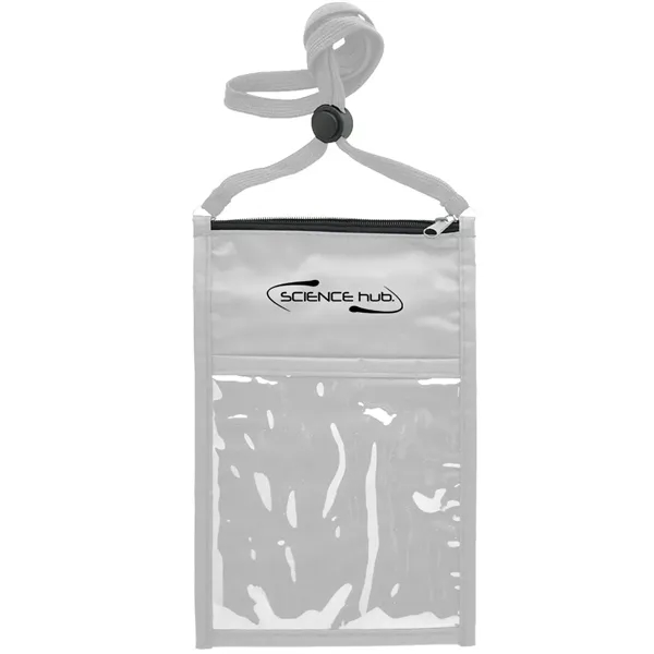 5.25" x 8.5" double pouch neck wallet with clear front and... from ASI 39552 BEL Promo