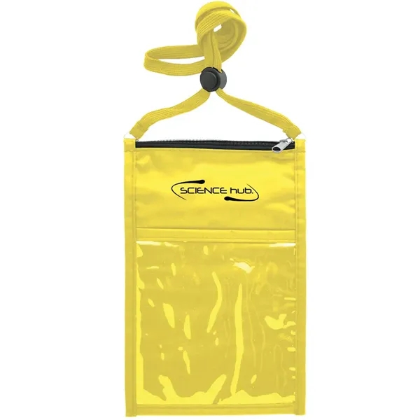 5.25" x 8.5" double pouch neck wallet with clear front and... from ASI 39552 BEL Promo