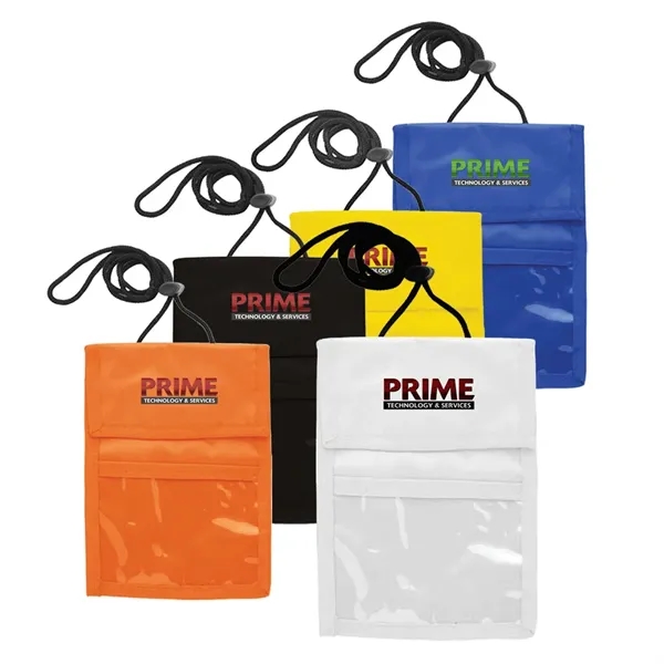 Neck wallet with clear front and back windows and zipper pocket,... from ASI 39552 BEL Promo