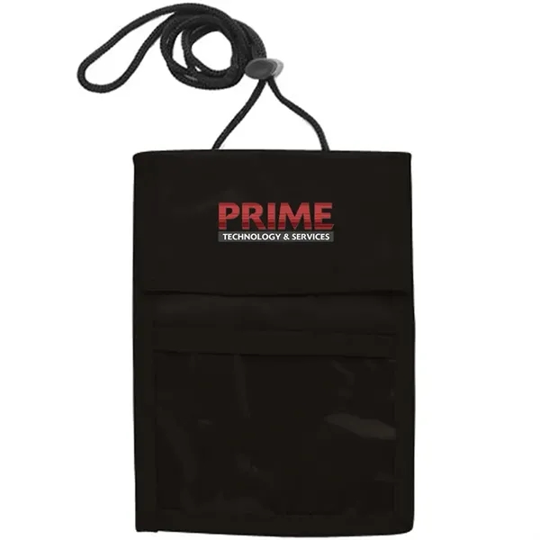 Neck wallet with clear front and back windows and zipper pocket,... from ASI 39552 BEL Promo