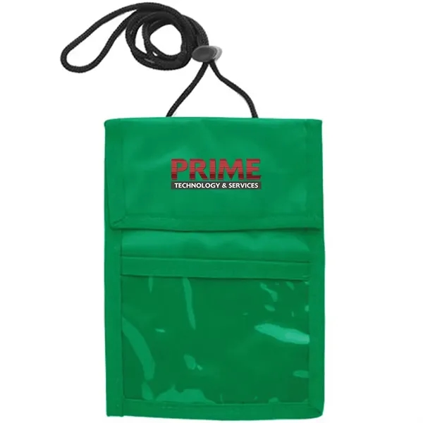 Neck wallet with clear front and back windows and zipper pocket,... from ASI 39552 BEL Promo