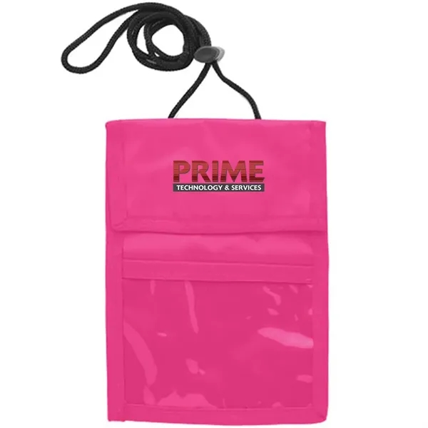 Neck wallet with clear front and back windows and zipper pocket,... from ASI 39552 BEL Promo