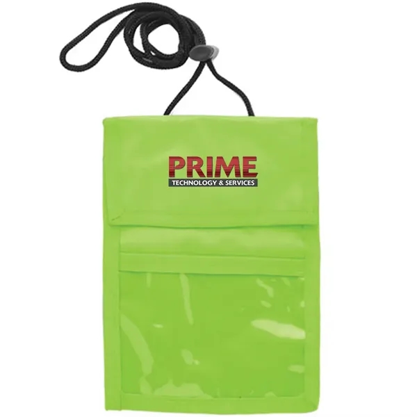 Neck wallet with clear front and back windows and zipper pocket,... from ASI 39552 BEL Promo