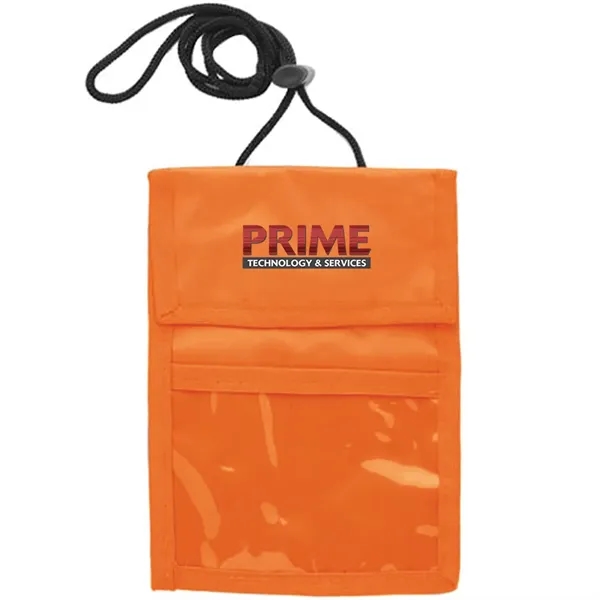 Neck wallet with clear front and back windows and zipper pocket,... from ASI 39552 BEL Promo